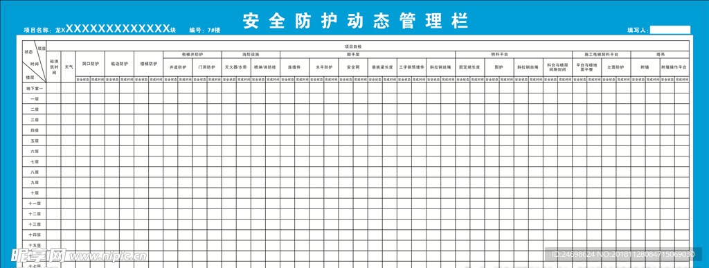 安全防护动态管理栏