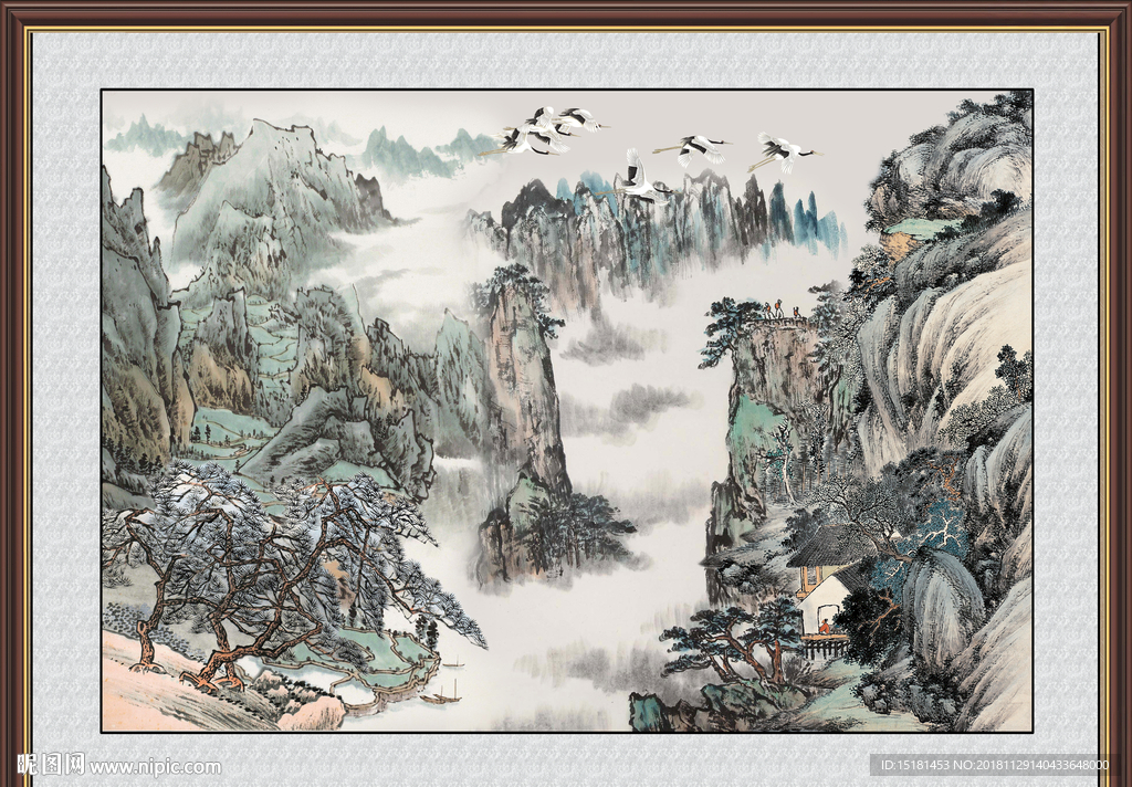 山水画 江山如此多娇