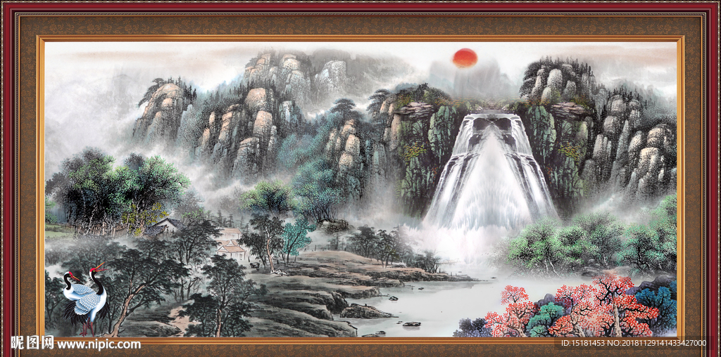 山水画 江山如此多娇