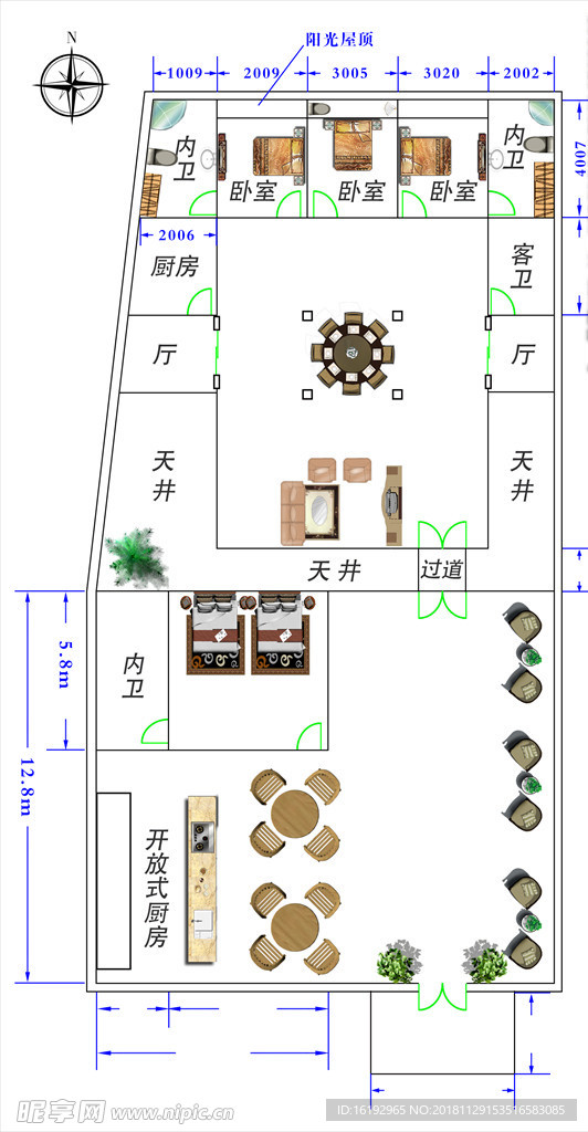 室内摆布平面图