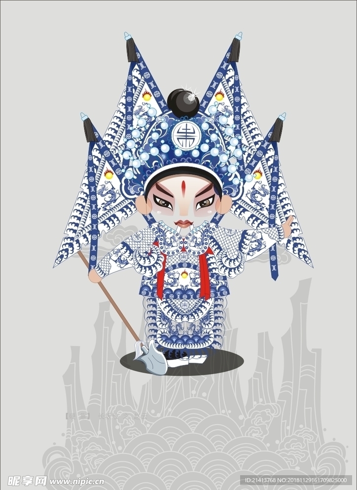 手绘京剧人物