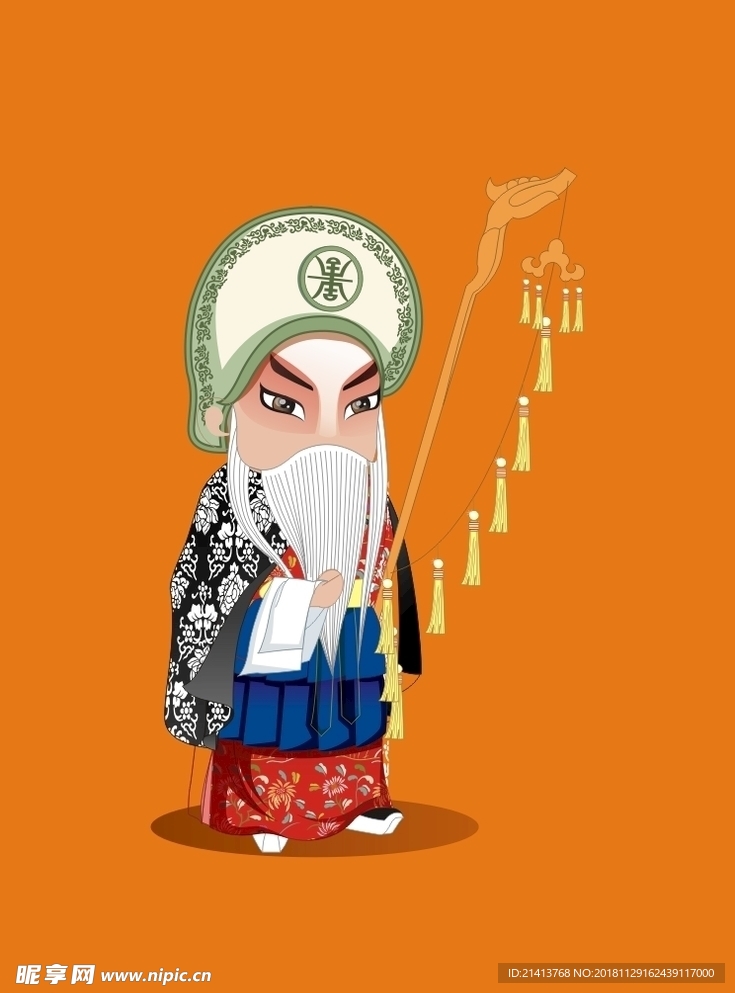 手绘京剧人物
