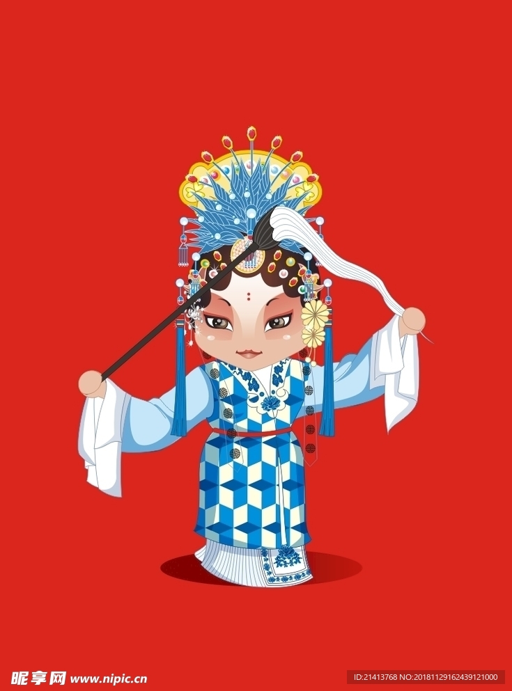 手绘京剧人物