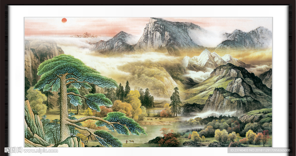 巨幅山水画