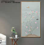 玄关花鸟画 大型竖幅花鸟挂画