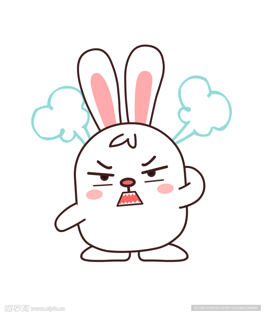 呆狸 长长兔 卡通兔子 表情