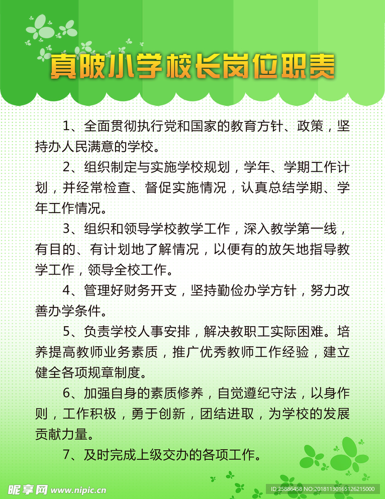 学校人员岗位职责制度牌