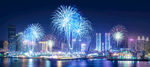 城市烟花夜景