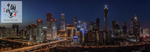 背景CBD夜景