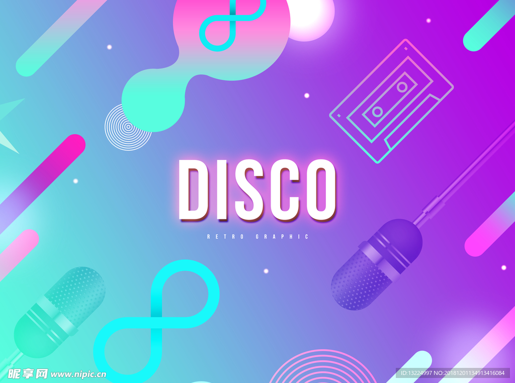 时尚的节日新年抽象DISCO