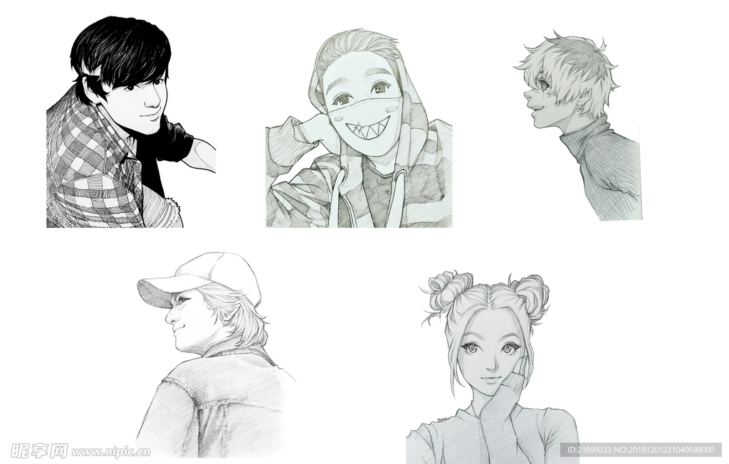 素描人物
