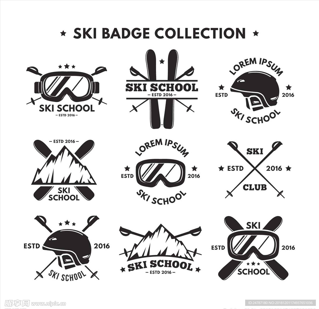 滑雪标志