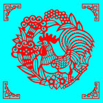 鸡剪纸