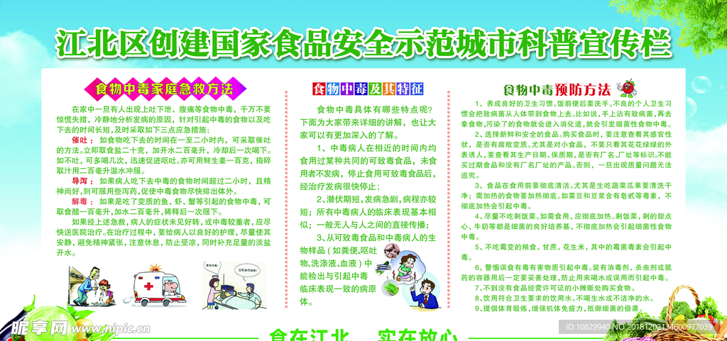 食品安全宣传栏
