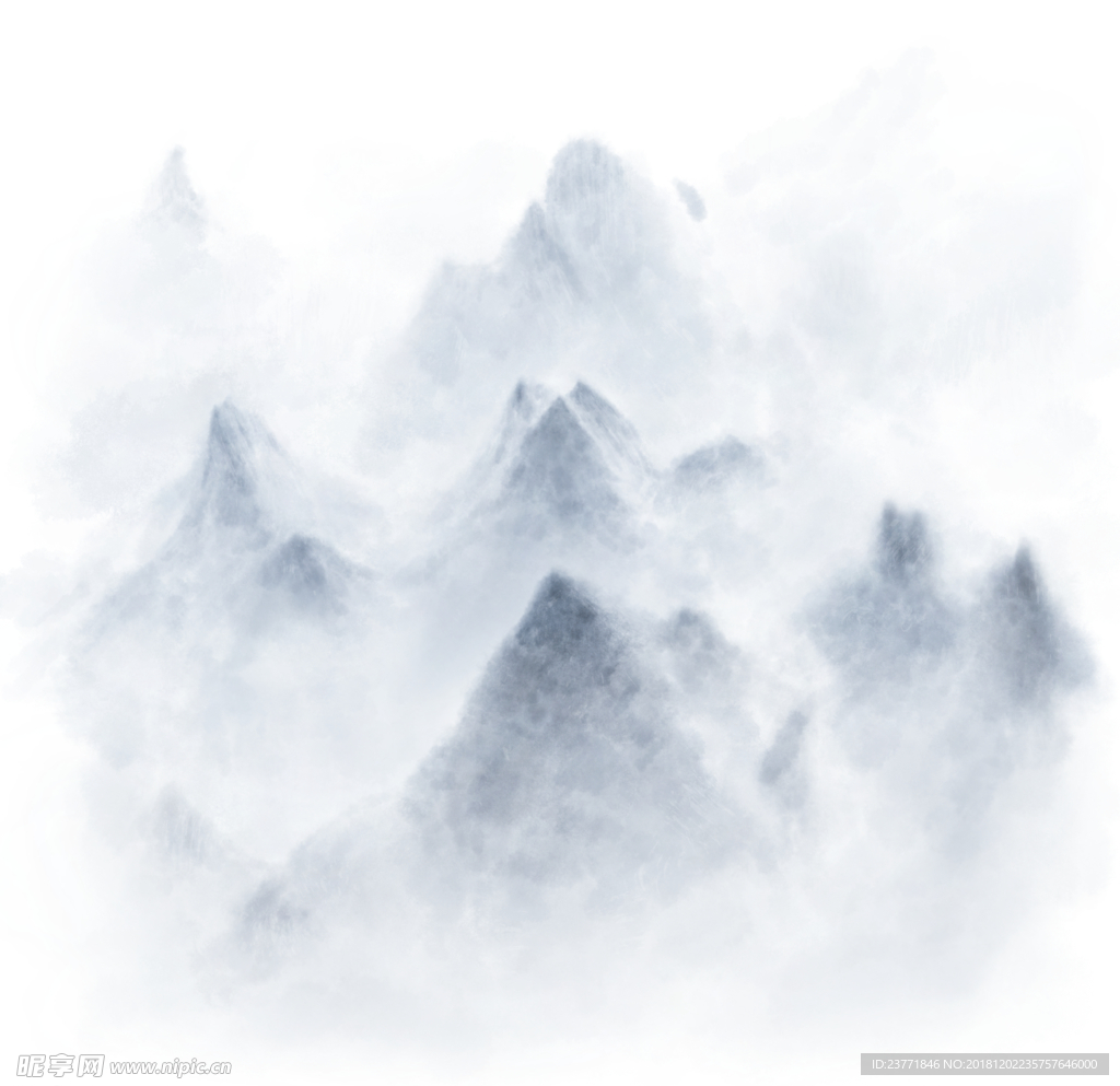 水墨山
