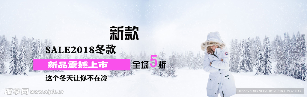 冬装女海报