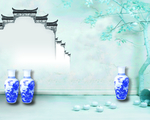青花瓷中式背景墙