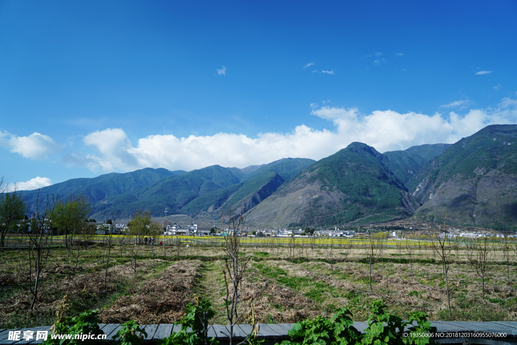 云南大理 苍山 田地