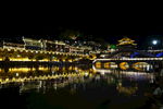 凤凰古城 夜景 灯光