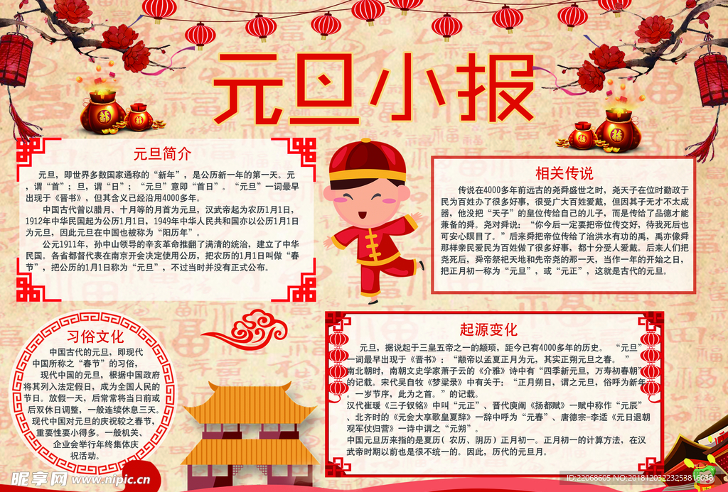 元旦小报图片