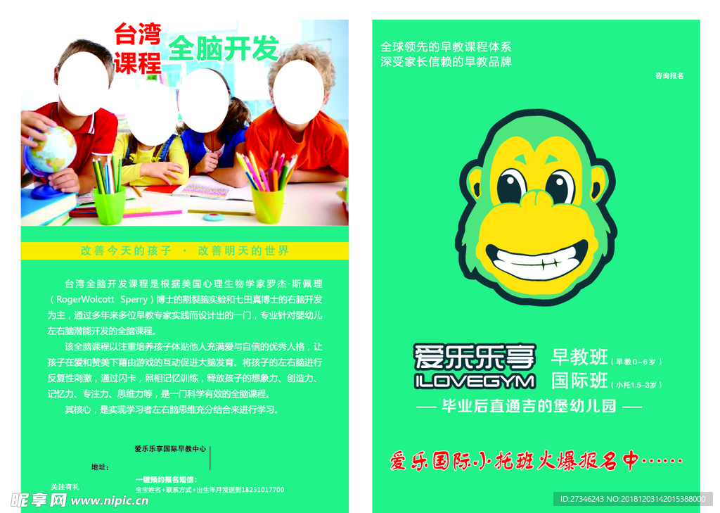 早教折页