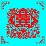 花鸟双喜剪纸