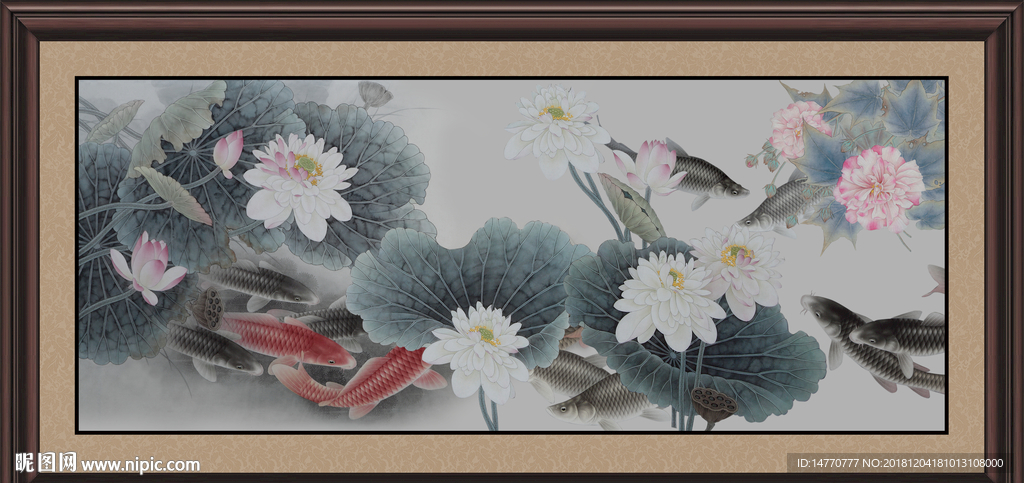 国画荷花
