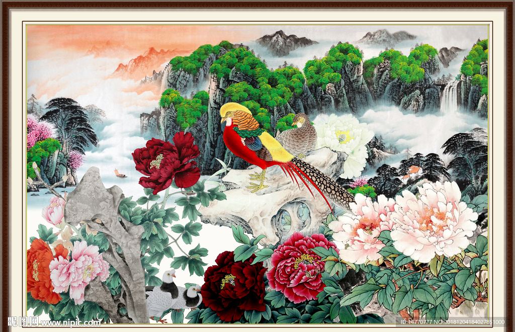 牡丹花 国画牡丹