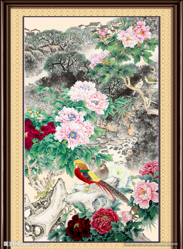 牡丹花 国画牡丹