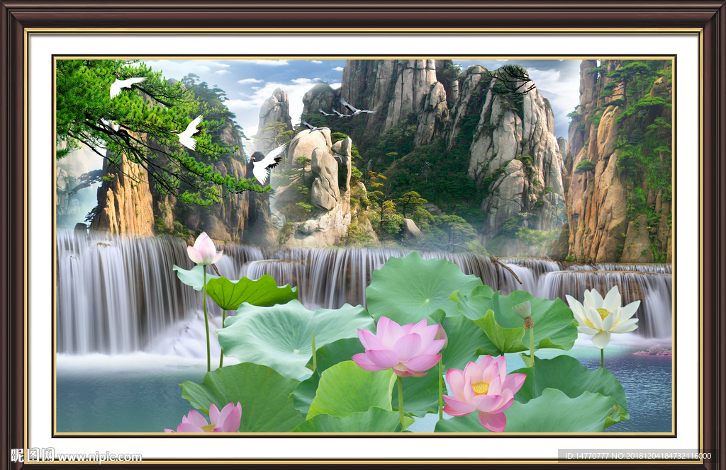 国画荷花
