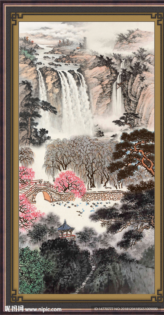 山水风景画 山水画 巨幅山水画