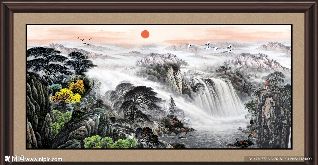 山水国画 巨幅山水 巨幅山水国