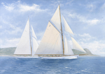 帆船大海油画图片