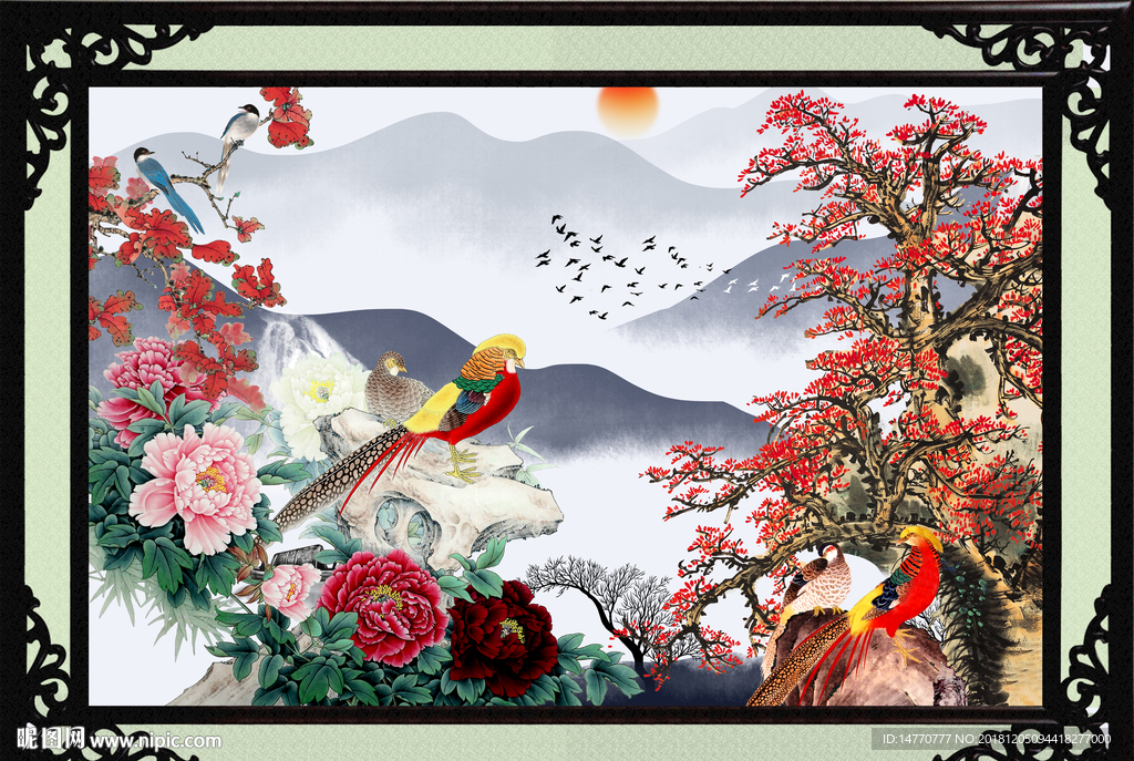 国画梅花