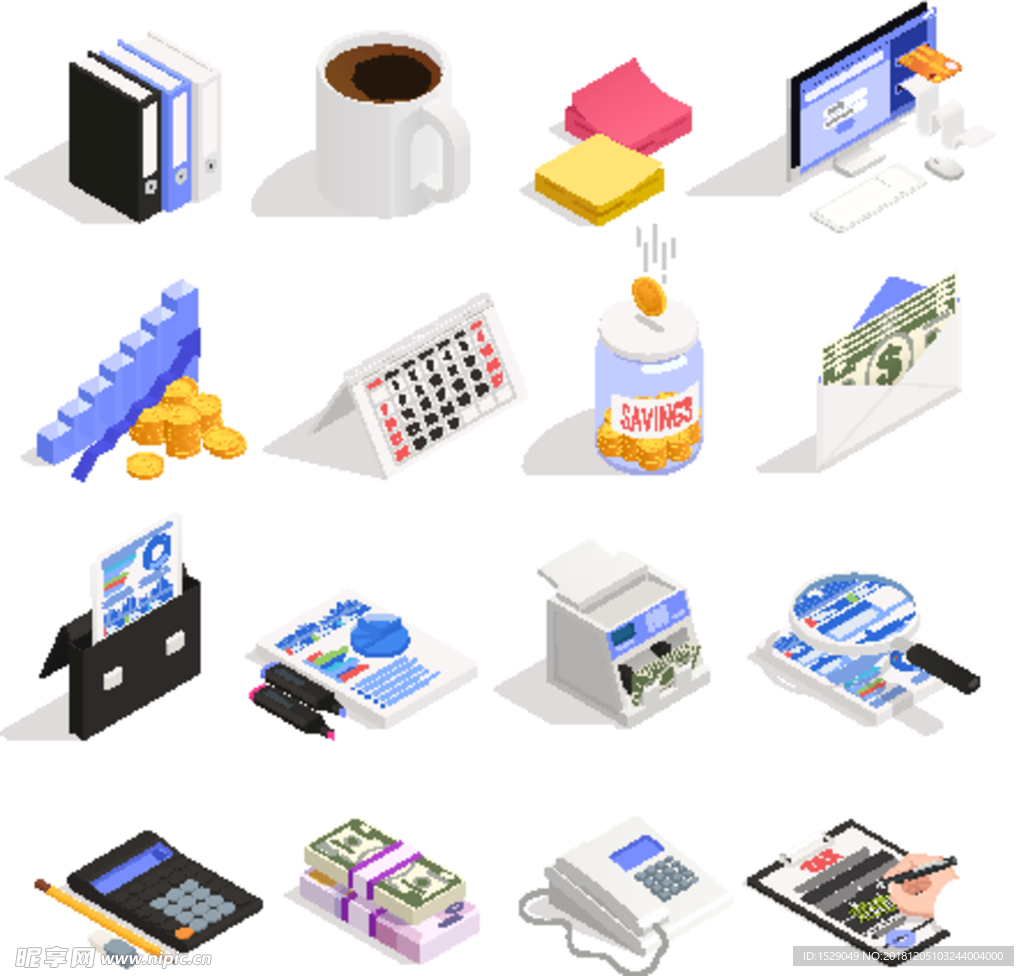 3D金融元素设计