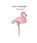 火烈鸟 PSD分图层 矢量图