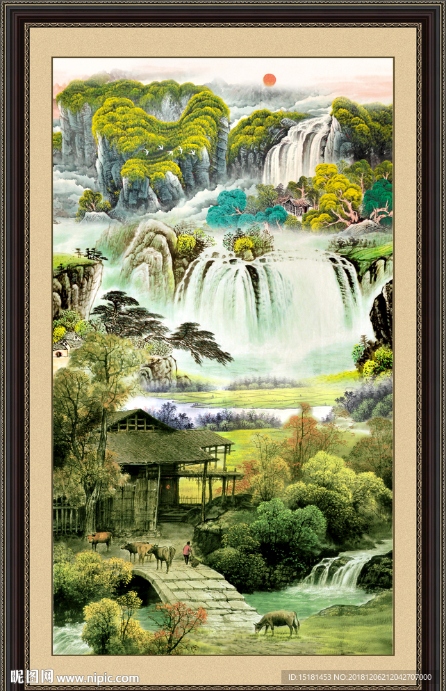 山水中堂画