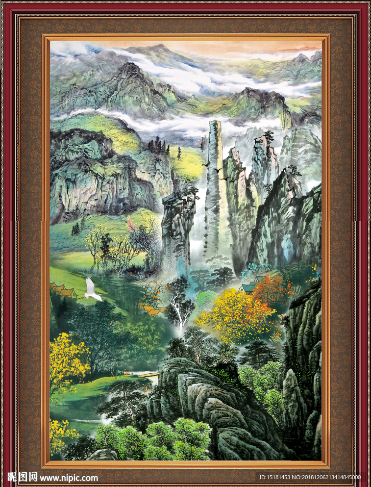 巨幅山水画 山水中堂画