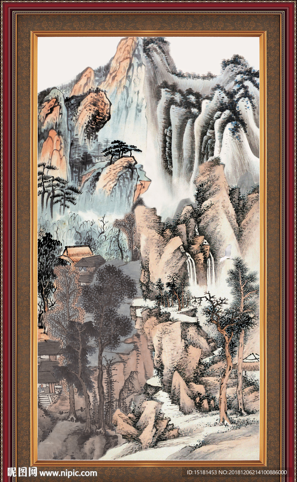 巨幅山水画 山水中堂画