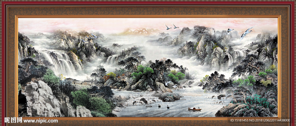 山水画 山水风景 巨幅山水画