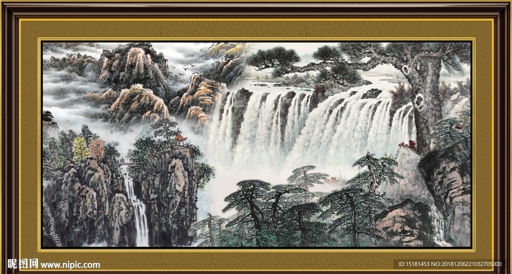 山水画 山水风景 巨幅山水画