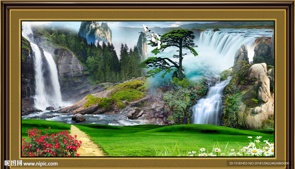 山水画 山水风景 巨幅山水画