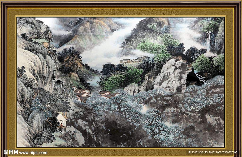 山水画 山水风景 巨幅山水画