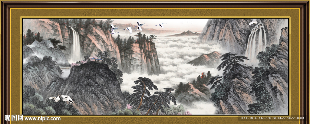 山水画 山水风景 巨幅山水画
