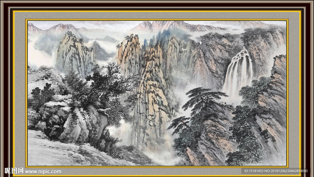 山水画 山水风景 巨幅山水画