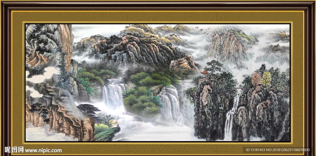 山水画 山水风景 巨幅山水画