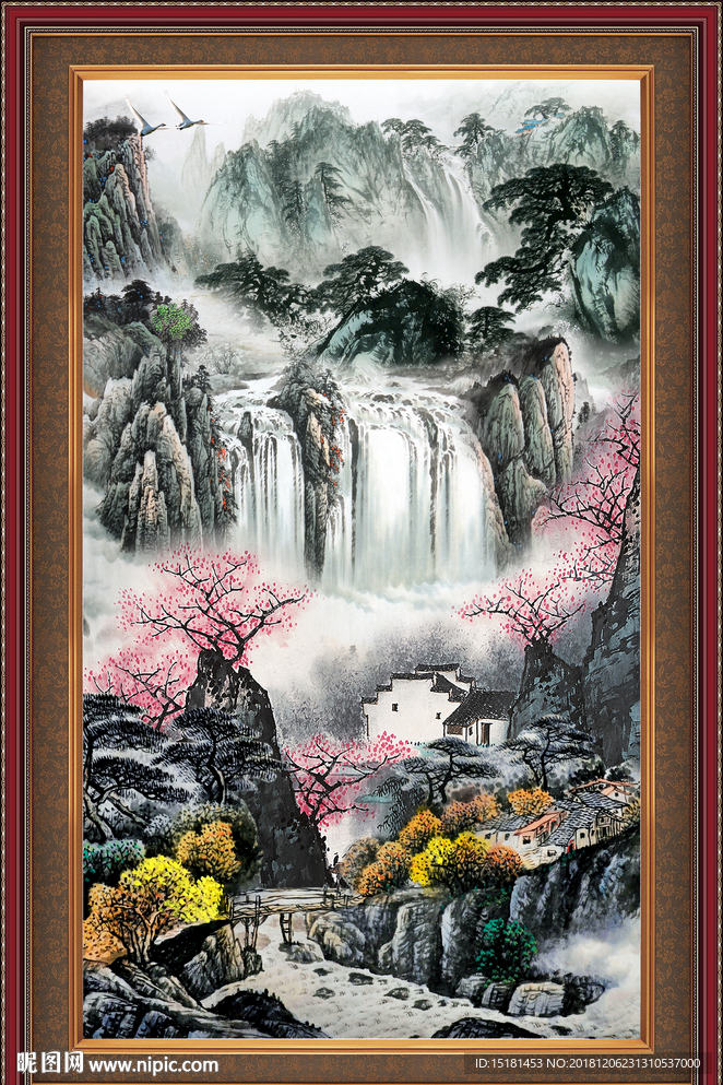 山水画 山水风景 巨幅山水画