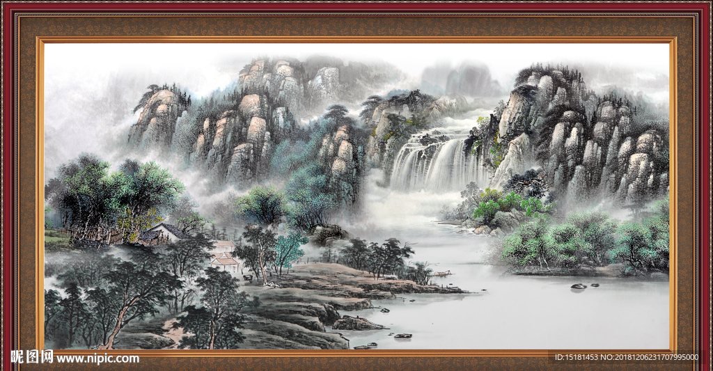 山水画 山水风景 巨幅山水画