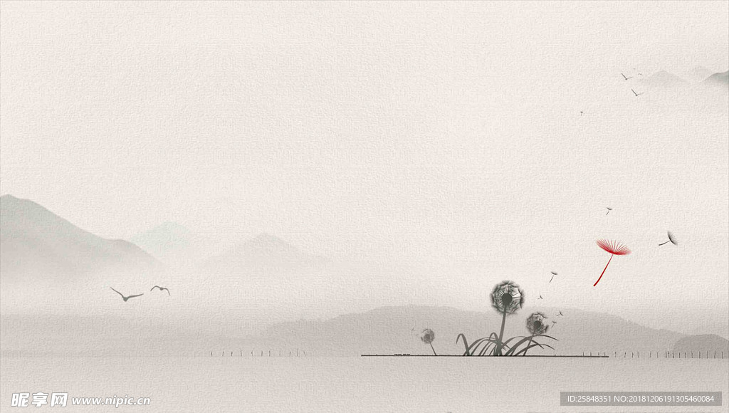 中式 禅 背景