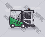 清扫车 矢量清扫车 卡通清扫车
